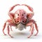 Pink Spider: A 3d Illustration Of Mechanical Realism With Raw Vulnerability