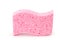 Pink sponge isolated on white