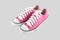 Pink sport shoes