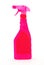 Pink spray cleaner bottle