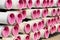 Pink stacked pipes