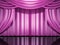 Pink stage drapes