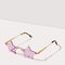 Pink star-shaped sunglasses with leopard rims. Vector fashion illustration