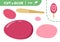 Pink stick. Ice cream. Cut and glue. Pink Ice cream. Applique. Paper game. Vector