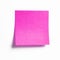 Pink sticky note with copy space isolated on white background