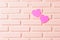 Pink sticky notes hearts