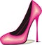 Pink stiletto shoe