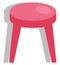 Pink stool, icon