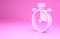 Pink Stopwatch icon isolated on pink background. Time timer sign. Chronometer sign. Minimalism concept. 3d illustration