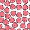 Pink strawberries abstract repeating pattern