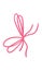 Pink string bow. Clipart. Isolated element of decor on a white background