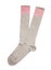 Pink strips grey sport socks
