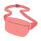 Pink stylish casual hip bag with zipper for everyday wear