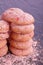 Pink sugared raspberry cookies