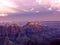 Pink Sunset on North Rim of Grand Canyon in Arizona