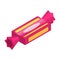 Pink sweet bonbon icon, isometric style