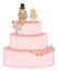Pink sweet wedding cake