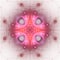 Pink swirly fractal mandala