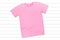 Pink T-shirt on a White Wooden Background