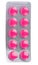 Pink tablet in transparent blister pack