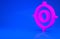 Pink Target sport icon isolated on blue background. Clean target with numbers for shooting range or shooting. Minimalism