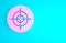 Pink Target sport icon isolated on blue background. Clean target with numbers for shooting range or shooting. Minimalism