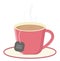 Pink teacup, icon