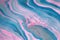 Pink and teal liquid ink swirl abstract background with ravishing wavy pattern.