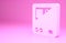 Pink Television report icon isolated on pink background. TV news. Minimalism concept. 3d illustration 3D render