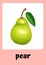 Pink - themed Colorful and Illustrative Fruits Flashcards - 15