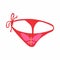 Pink thong panties icon, cartoon style
