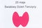 Pink thyroid shape and polish inscription 25 May World Thyroid Day. Problems with thyroid