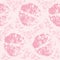 Pink tie dye dots background. Seamless hand drawn pattern tie dye shibori print. Ink textured background, japan rustic