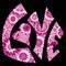 Pink Tie Dyed Love Symbol