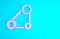 Pink Timing belt kit icon isolated on blue background. Minimalism concept. 3d illustration 3D render