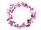 Pink tinse garland magnificent christmas and new year frame