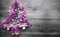 Pink Tinsel Christmas Tree, Copy Space