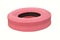 Pink tire on white background