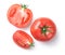 Pink Tomatoes Isolated on White Background