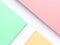 pink top right corner green below geometric shape tilted minimal abstract background 3d render pastel color