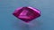 Pink Tourmaline Rubellite On Blue Silk Background, Seamless Loop