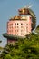 The pink tower with giant dragon at Wat SamPhran - Dragon temple