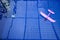 Pink toy airplane swimming pool nobody