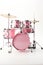 Pink Toy Toy Drum Set White Background