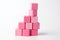 Pink Toy Toy Number Blocks White Background