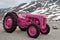 Pink tractor in Norway