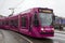 Pink Tram in Amsterdam