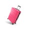 Pink travel suitcase travel concept minimal style 3d render on white