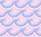 Pink trendy colors dotted mosaic waves seamless pattern