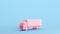Pink Truck Delivery Transportation Haulage Freight Lorry Commercial Industry Logistics Kitsch Blue Background Quarter View